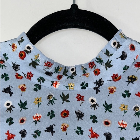 Equipment Femme Floral Garden Silk Tie Cuff Blouse - Picture 7 of 11